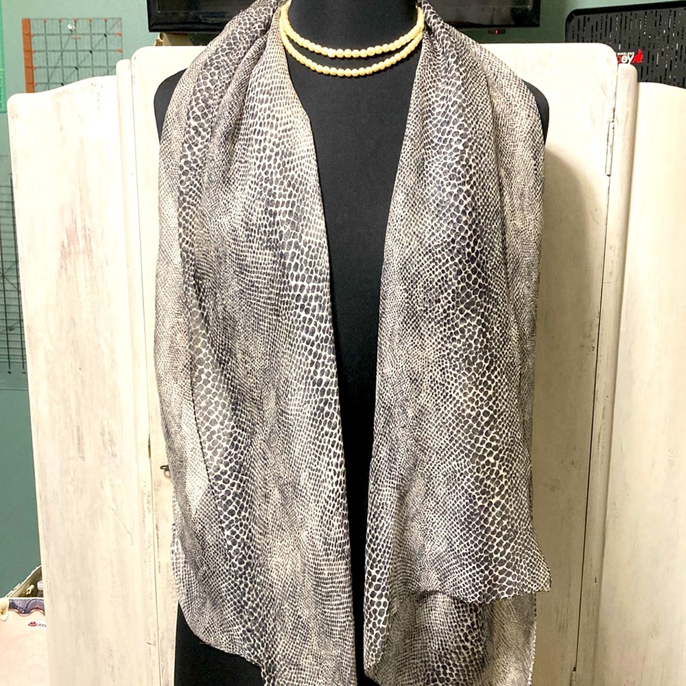 Soft snake skin print scarf